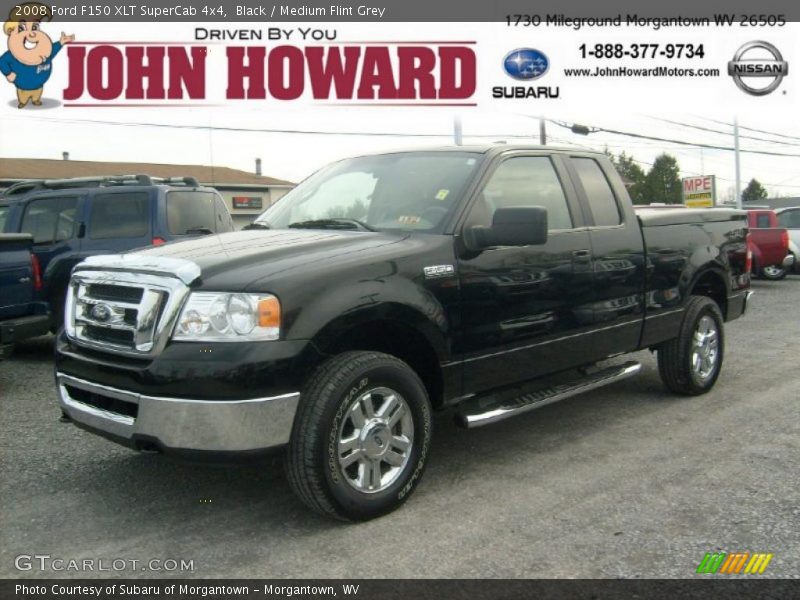 Black / Medium Flint Grey 2008 Ford F150 XLT SuperCab 4x4