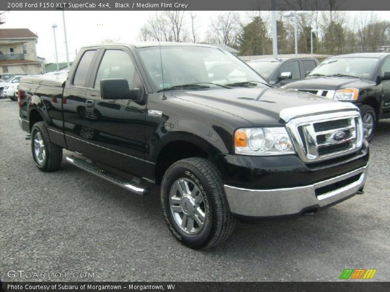 Black / Medium Flint Grey 2008 Ford F150 XLT SuperCab 4x4