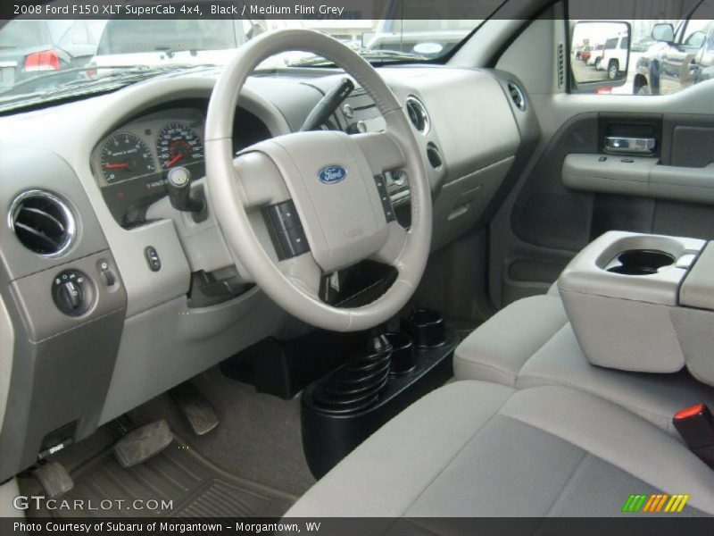 Black / Medium Flint Grey 2008 Ford F150 XLT SuperCab 4x4