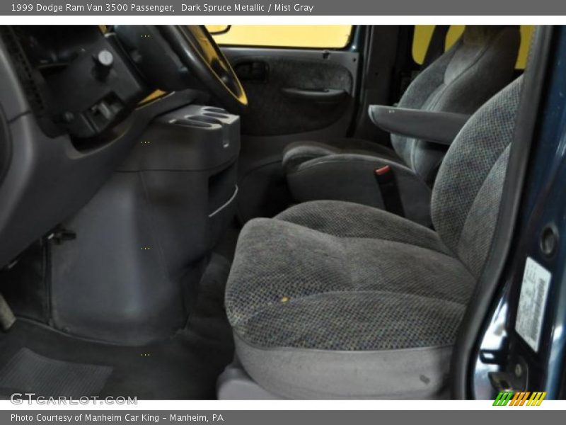 Dark Spruce Metallic / Mist Gray 1999 Dodge Ram Van 3500 Passenger