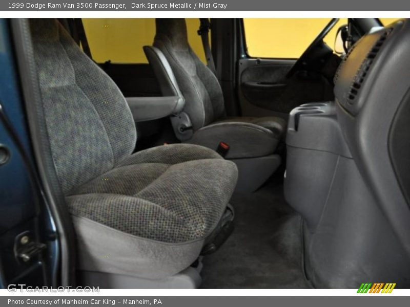 Dark Spruce Metallic / Mist Gray 1999 Dodge Ram Van 3500 Passenger