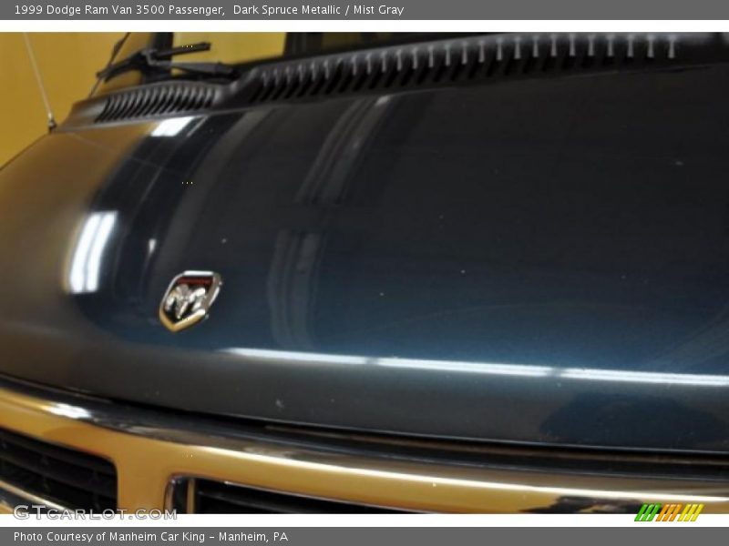 Dark Spruce Metallic / Mist Gray 1999 Dodge Ram Van 3500 Passenger