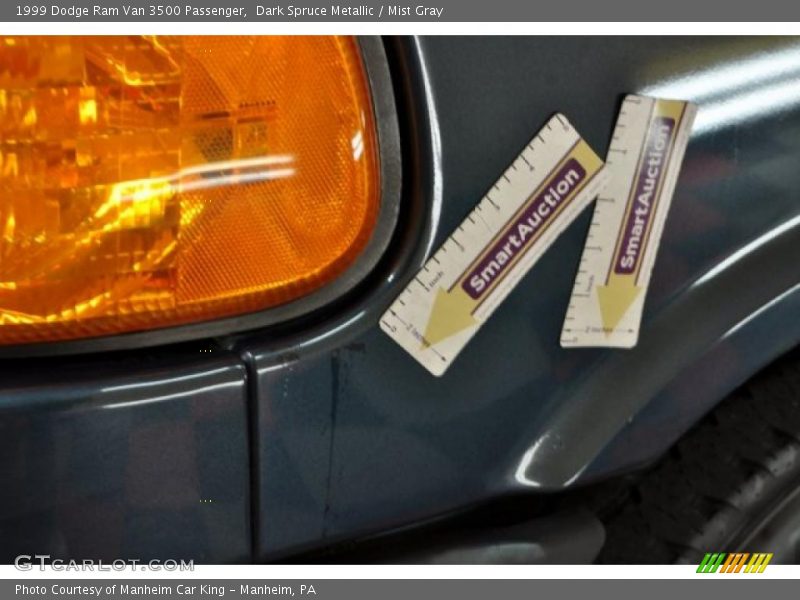 Dark Spruce Metallic / Mist Gray 1999 Dodge Ram Van 3500 Passenger