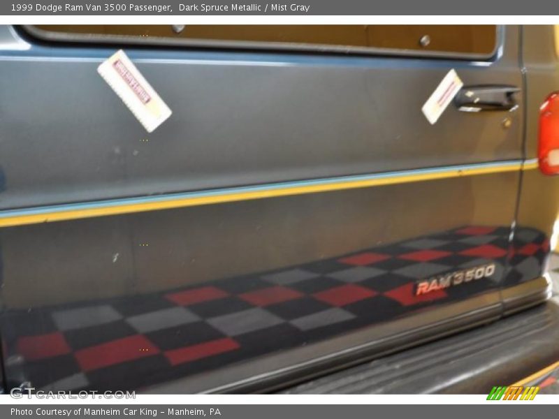 Dark Spruce Metallic / Mist Gray 1999 Dodge Ram Van 3500 Passenger