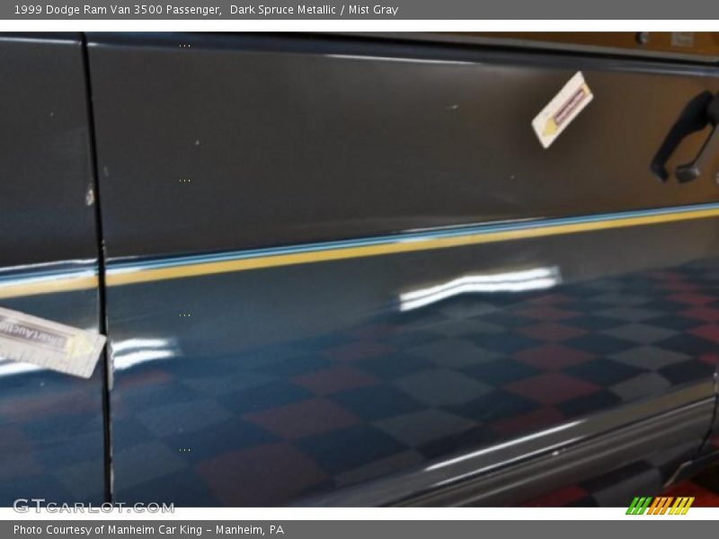 Dark Spruce Metallic / Mist Gray 1999 Dodge Ram Van 3500 Passenger