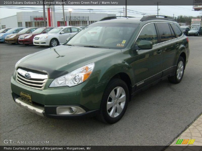 Cypress Green Pearl / Warm Ivory 2010 Subaru Outback 2.5i Limited Wagon