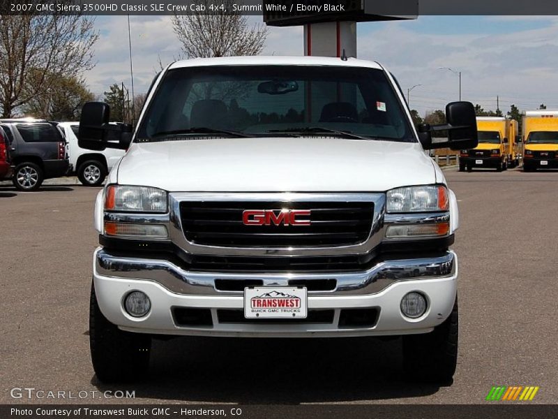 Summit White / Ebony Black 2007 GMC Sierra 3500HD Classic SLE Crew Cab 4x4
