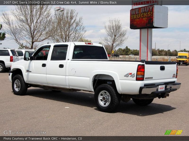 Summit White / Ebony Black 2007 GMC Sierra 3500HD Classic SLE Crew Cab 4x4