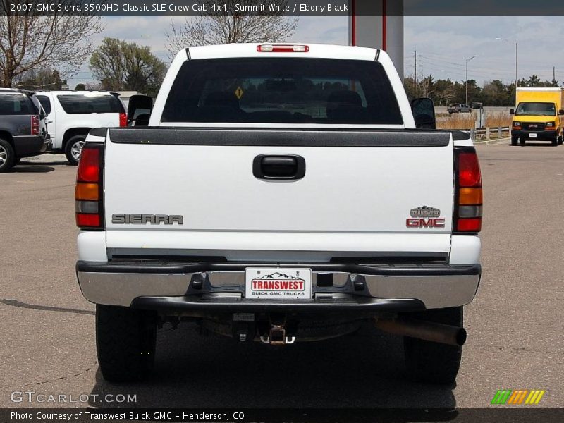 Summit White / Ebony Black 2007 GMC Sierra 3500HD Classic SLE Crew Cab 4x4