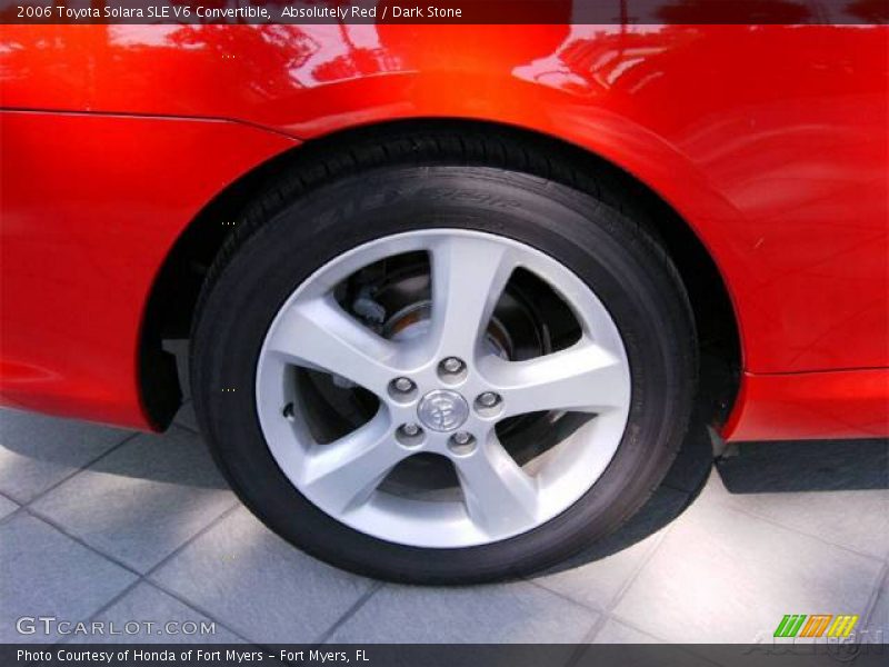 Absolutely Red / Dark Stone 2006 Toyota Solara SLE V6 Convertible