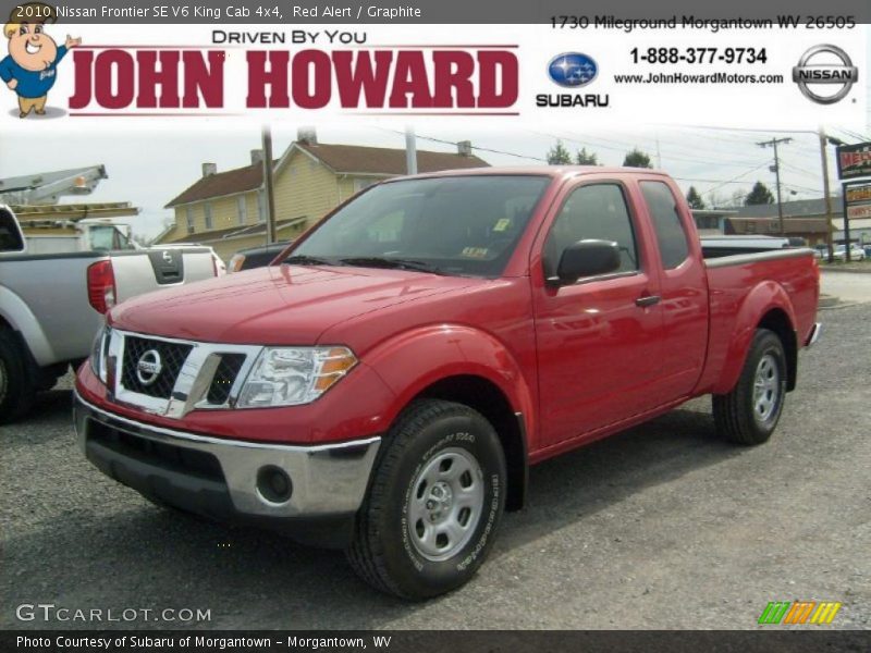 Red Alert / Graphite 2010 Nissan Frontier SE V6 King Cab 4x4