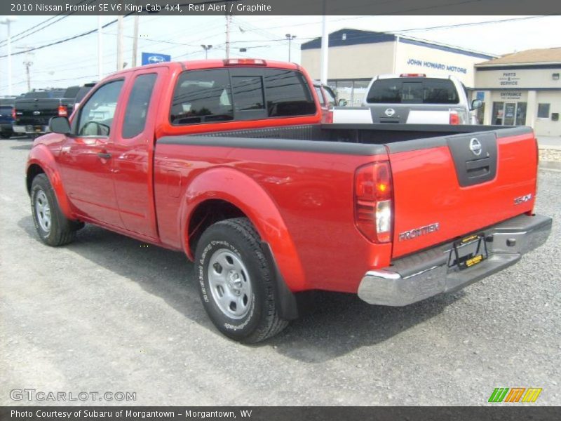 Red Alert / Graphite 2010 Nissan Frontier SE V6 King Cab 4x4