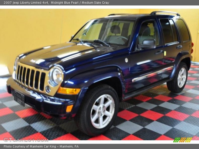 Midnight Blue Pearl / Medium Slate Gray 2007 Jeep Liberty Limited 4x4