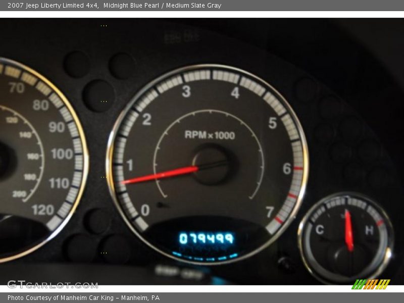 Midnight Blue Pearl / Medium Slate Gray 2007 Jeep Liberty Limited 4x4