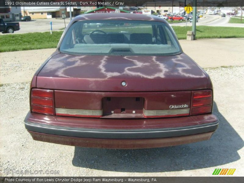 Dark Red Metallic / Gray 1991 Oldsmobile Cutlass Ciera SL Sedan