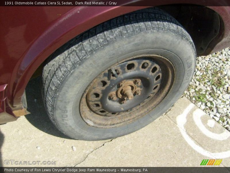 Dark Red Metallic / Gray 1991 Oldsmobile Cutlass Ciera SL Sedan