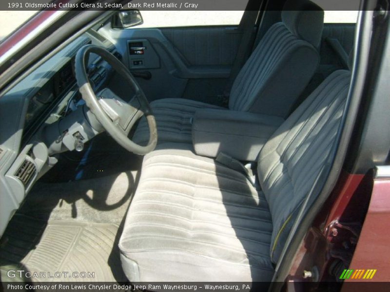 Dark Red Metallic / Gray 1991 Oldsmobile Cutlass Ciera SL Sedan