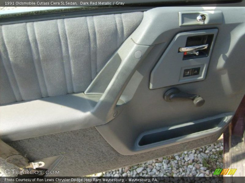 Dark Red Metallic / Gray 1991 Oldsmobile Cutlass Ciera SL Sedan