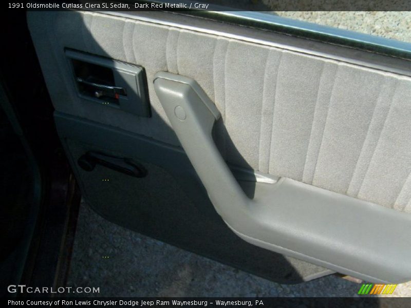 Dark Red Metallic / Gray 1991 Oldsmobile Cutlass Ciera SL Sedan