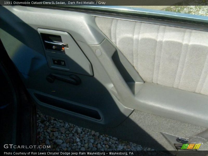 Dark Red Metallic / Gray 1991 Oldsmobile Cutlass Ciera SL Sedan