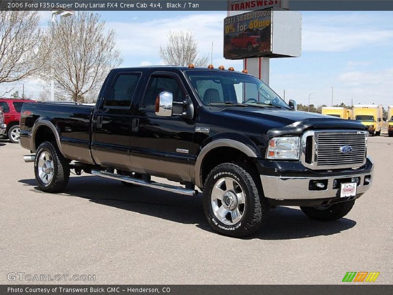 Black / Tan 2006 Ford F350 Super Duty Lariat FX4 Crew Cab 4x4