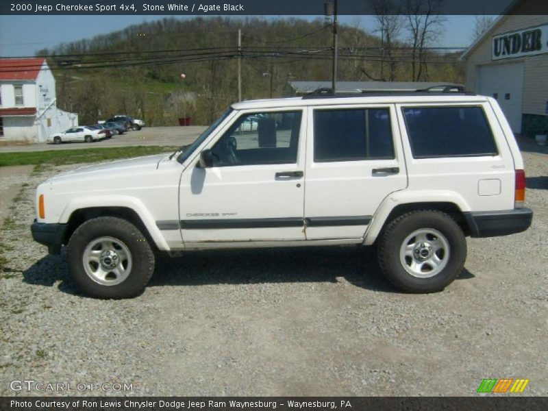 Stone White / Agate Black 2000 Jeep Cherokee Sport 4x4
