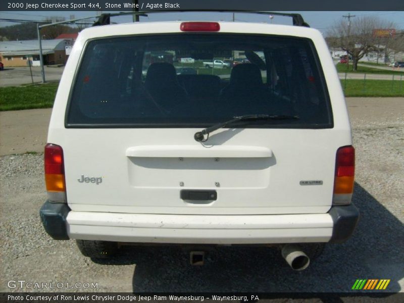 Stone White / Agate Black 2000 Jeep Cherokee Sport 4x4
