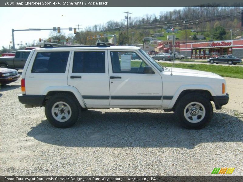 Stone White / Agate Black 2000 Jeep Cherokee Sport 4x4