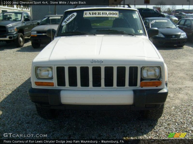 Stone White / Agate Black 2000 Jeep Cherokee Sport 4x4