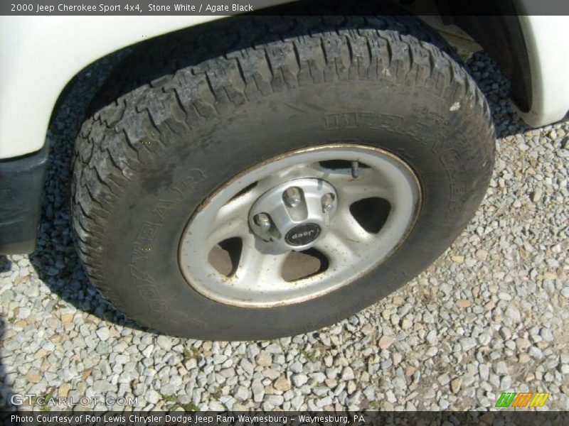 Stone White / Agate Black 2000 Jeep Cherokee Sport 4x4