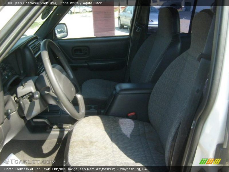 Stone White / Agate Black 2000 Jeep Cherokee Sport 4x4