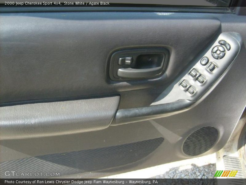 Stone White / Agate Black 2000 Jeep Cherokee Sport 4x4