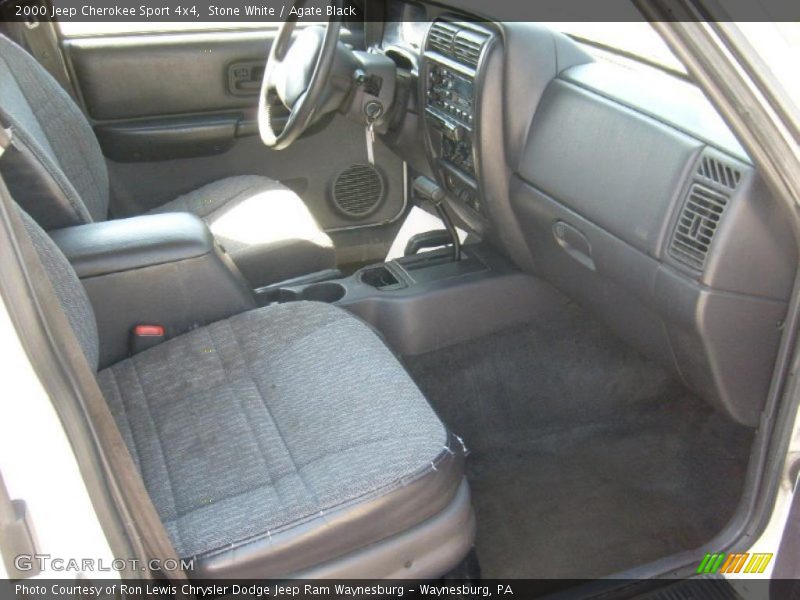 Stone White / Agate Black 2000 Jeep Cherokee Sport 4x4
