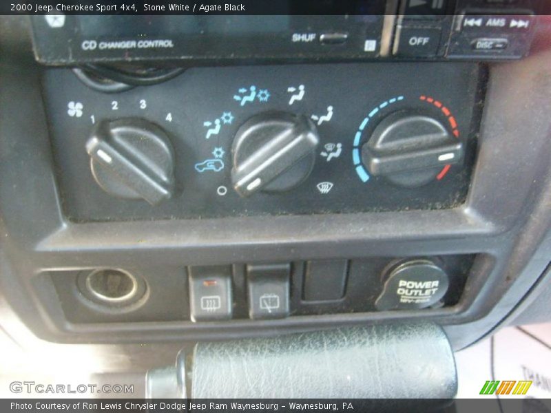 Stone White / Agate Black 2000 Jeep Cherokee Sport 4x4