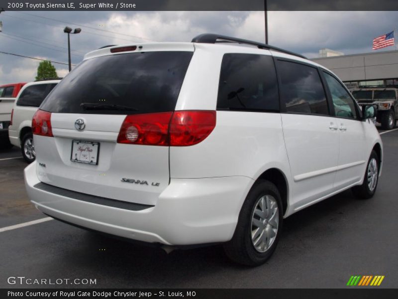 Super White / Stone 2009 Toyota Sienna LE