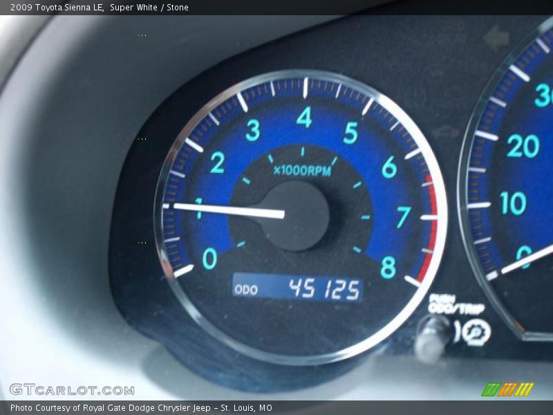 Super White / Stone 2009 Toyota Sienna LE