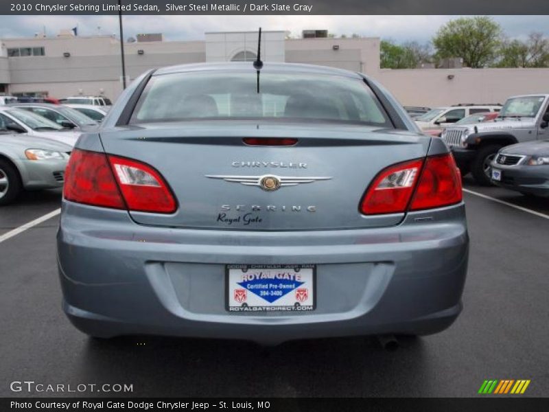 Silver Steel Metallic / Dark Slate Gray 2010 Chrysler Sebring Limited Sedan