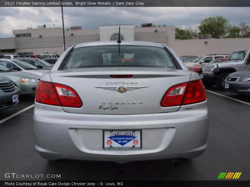 Bright Silver Metallic / Dark Slate Gray 2010 Chrysler Sebring Limited Sedan