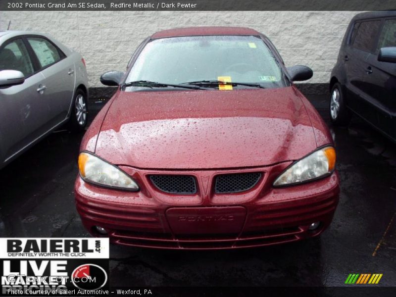 Redfire Metallic / Dark Pewter 2002 Pontiac Grand Am SE Sedan