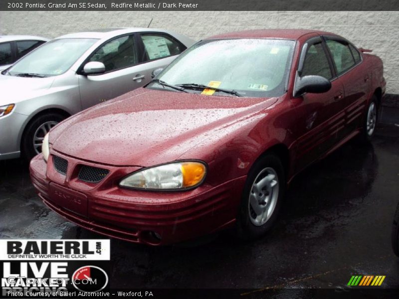 Redfire Metallic / Dark Pewter 2002 Pontiac Grand Am SE Sedan