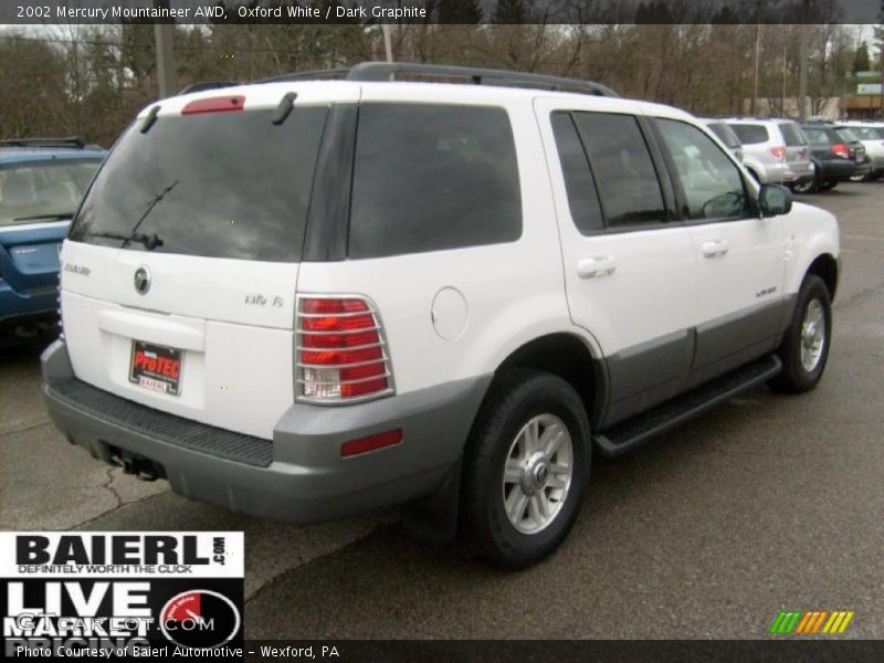 Oxford White / Dark Graphite 2002 Mercury Mountaineer AWD