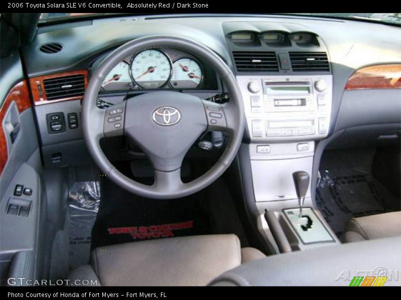 Absolutely Red / Dark Stone 2006 Toyota Solara SLE V6 Convertible