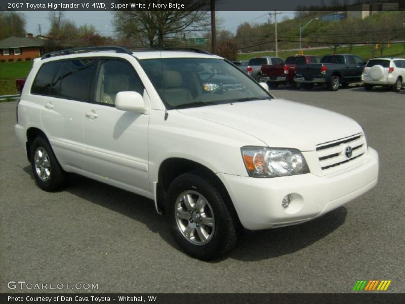Super White / Ivory Beige 2007 Toyota Highlander V6 4WD