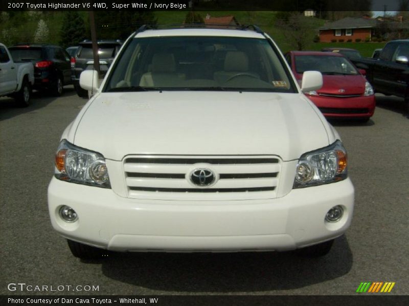 Super White / Ivory Beige 2007 Toyota Highlander V6 4WD