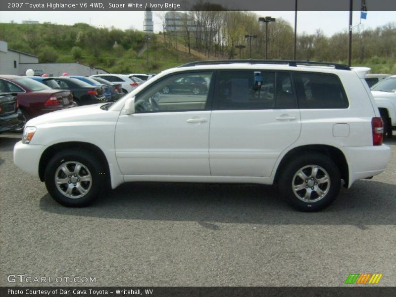 Super White / Ivory Beige 2007 Toyota Highlander V6 4WD