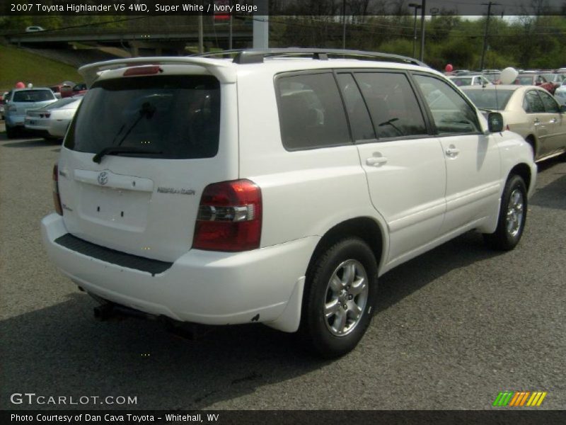 Super White / Ivory Beige 2007 Toyota Highlander V6 4WD