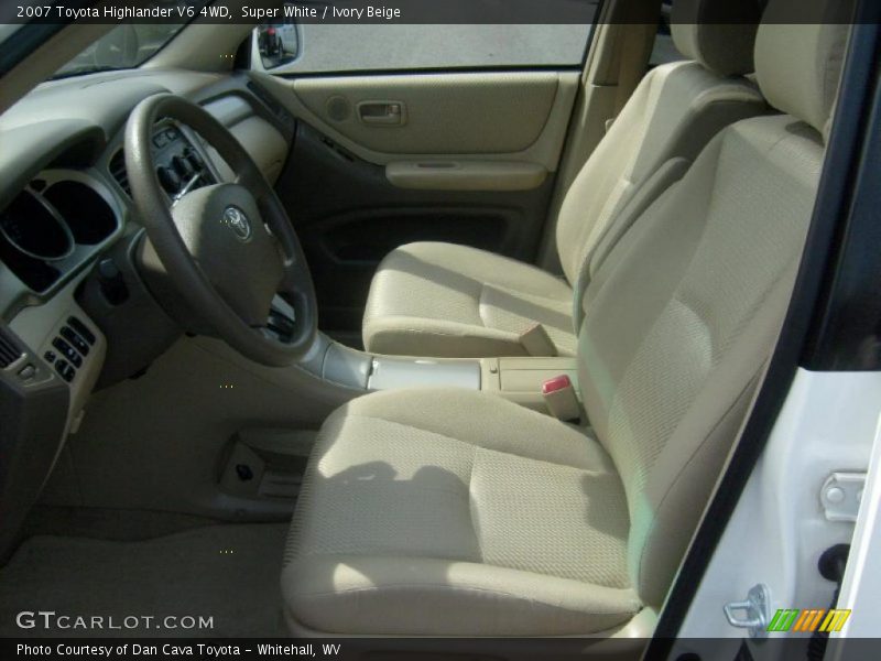 Super White / Ivory Beige 2007 Toyota Highlander V6 4WD