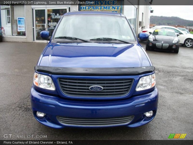 Sonic Blue Metallic / Black/Silver 2003 Ford F150 SVT Lightning