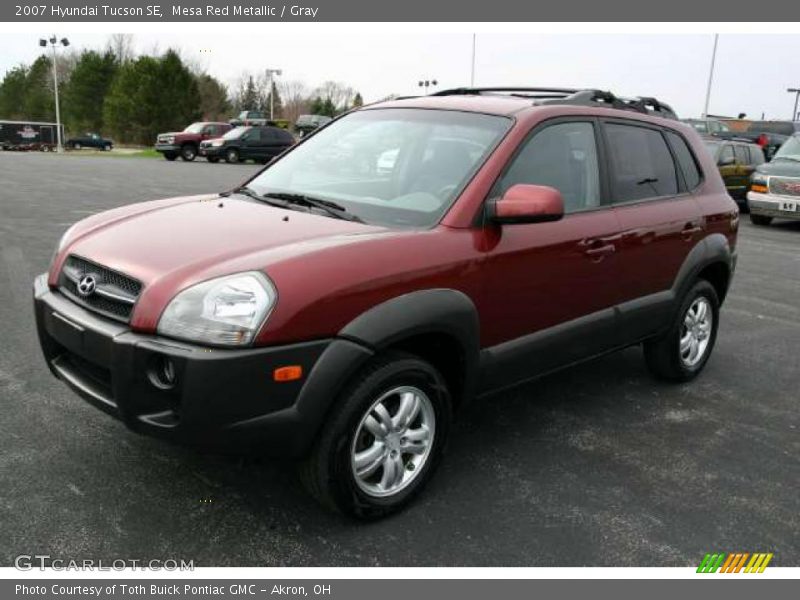 Mesa Red Metallic / Gray 2007 Hyundai Tucson SE