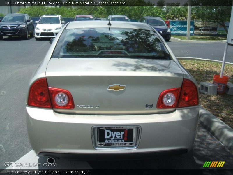 Gold Mist Metallic / Cocoa/Cashmere 2010 Chevrolet Malibu LT Sedan
